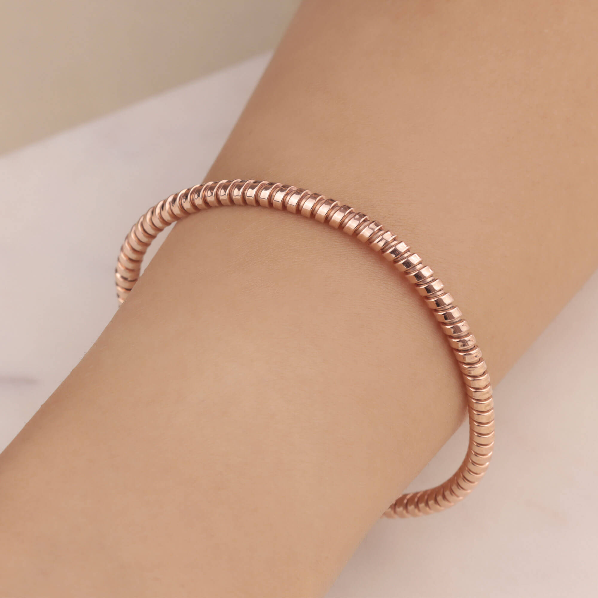 İtalyan Burgu Rose Gümüş Bilezik İtalyan Burgu Rose Gümüş Bilezik