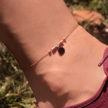 Opal Taşlı Pullu Dorika Gümüş Halhal Opal Taşlı Pullu Dorika Gümüş Halhal